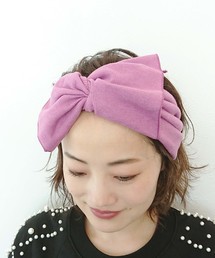 Three Four Time | リブカットソーBIGリボンターバン(ヘアバンド)