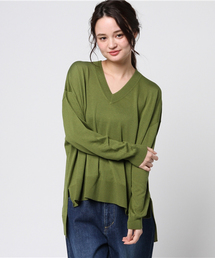 ENFOLD（エンフォルド）の「シルクコットンVネックスリットTOP