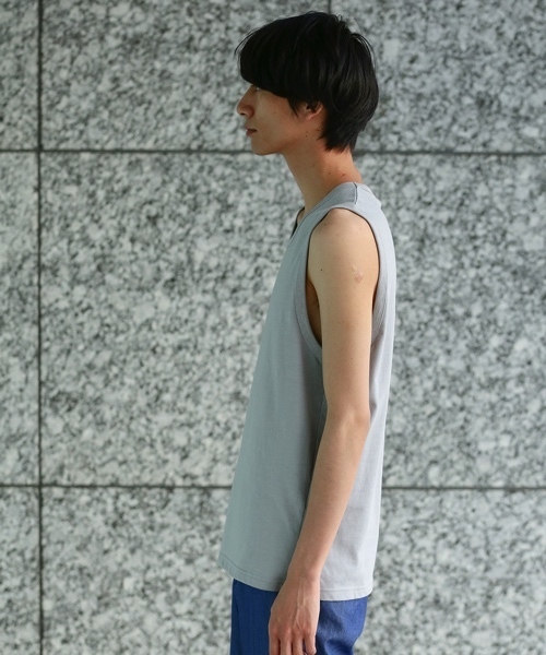 JUNRED(ジュンレッド)の「ナノファインベーシックタンクトップ(タンクトップ・メンズ・ホワイト/ホワイト系その他/ブルー系その他/グレー・L/M/S)」の5枚目の写真