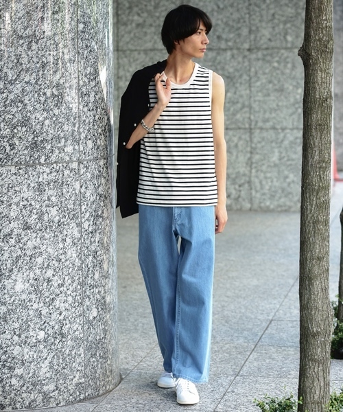 JUNRED(ジュンレッド)の「ナノファインベーシックタンクトップ(タンクトップ・メンズ・ホワイト/ホワイト系その他/ブルー系その他/グレー・L/M/S)」の16枚目の写真