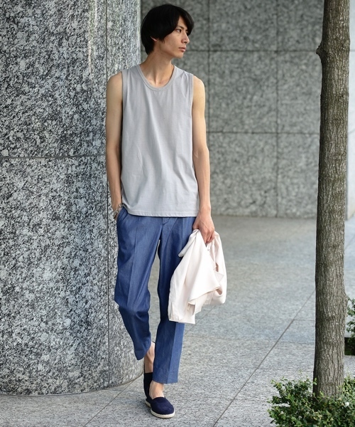 JUNRED(ジュンレッド)の「ナノファインベーシックタンクトップ(タンクトップ・メンズ・ホワイト/ホワイト系その他/ブルー系その他/グレー・L/M/S)」の10枚目の写真