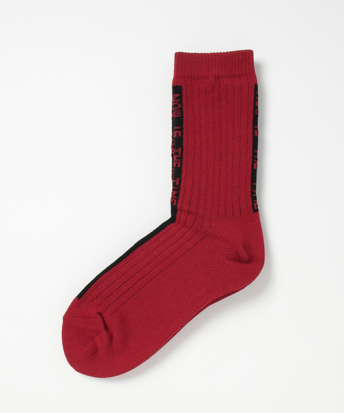 MOUSSY（マウジー）の「CENTER LINE SOCKS（ソックス/靴下・レディース・ホワイト系その他/レッド/ブラウン系その他・FREE）」の3枚目の写真