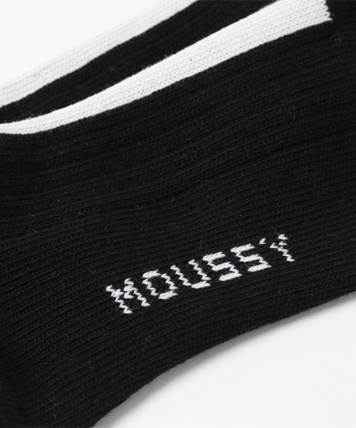 MOUSSY（マウジー）の「CENTER LINE SOCKS（ソックス/靴下・レディース・ホワイト系その他/レッド/ブラウン系その他・FREE）」の6枚目の写真