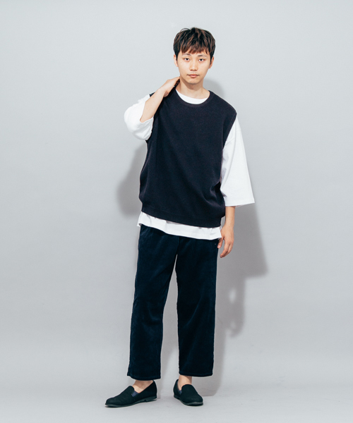 SENSE OF PLACE by URBAN RESEARCH（センスオブプレイスバイアーバンリサーチ）の「ニットベスト（ニット/セーター・メンズ・ネイビー/ブラウン・LARGE/MEDIUM）」の6枚目の写真