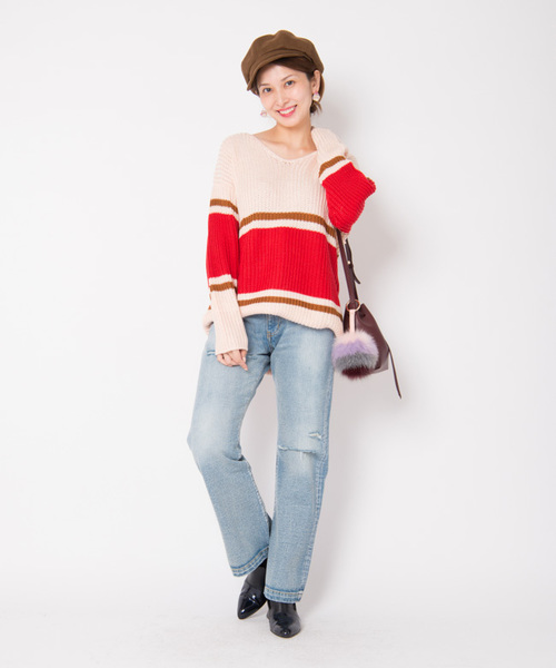 LAYMEE（レイミー）の「Vintage wide denim（デニムパンツ・レディース・インディゴブルー・L/M）」の12枚目の写真