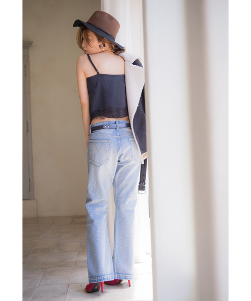 LAYMEE（レイミー）の「Vintage wide denim（デニムパンツ・レディース・インディゴブルー・L/M）」の18枚目の写真