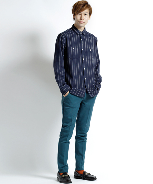 MONO-MART（モノマート）の「ボタンダウンカラーフランネルシャツ/ライトオンス(MONO-MART)（シャツ/ブラウス・メンズ・ボルドー/ネイビー/ブルー系その他/グレー系その他/ブラウン/グレー/チャコール/ブラック/チェック・M/L/XL）」の16枚目の写真