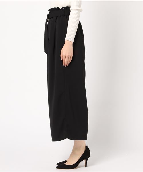 Honeys(ハニーズ)の「【ドット/水玉/無地】ラッピングウエストワイドパンツ(その他パンツ・レディース・ブラック系その他/ブルー系その他/ブラック/オレンジ・M/L/S)」の5枚目の写真