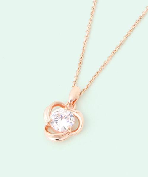 florist（フローリスト）の「CZダイヤフラワーネックレス（ネックレス・レディース・ゴールド/シルバー/ピンクゴールド・FREE）」の3枚目の写真