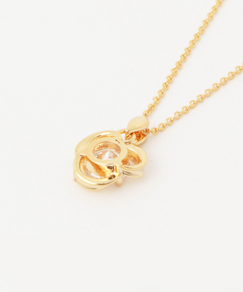 florist（フローリスト）の「CZダイヤフラワーネックレス（ネックレス・レディース・ゴールド/シルバー/ピンクゴールド・FREE）」の4枚目の写真