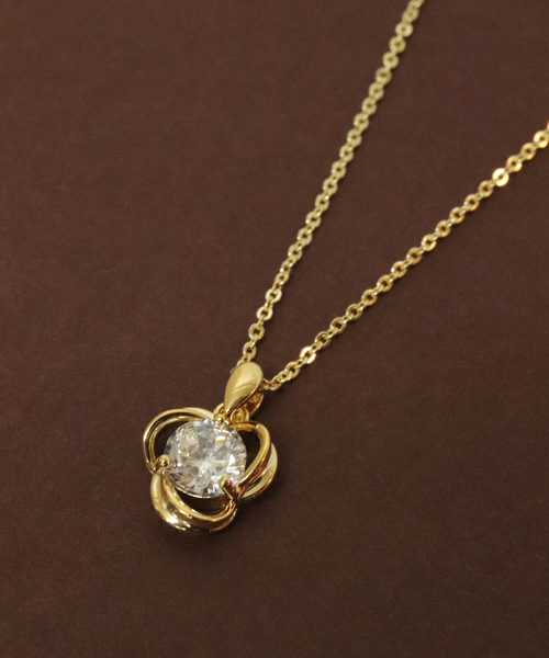 florist（フローリスト）の「CZダイヤフラワーネックレス（ネックレス・レディース・ゴールド/シルバー/ピンクゴールド・FREE）」の10枚目の写真