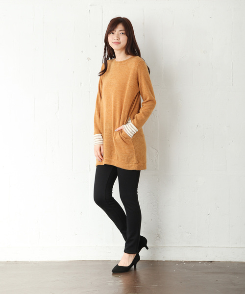 Honeys(ハニーズ)の「【あったか裏シャギー】カラースキニー70丈(その他パンツ・レディース・ネイビー/ブラック・M/L/S/LL)」の14枚目の写真
