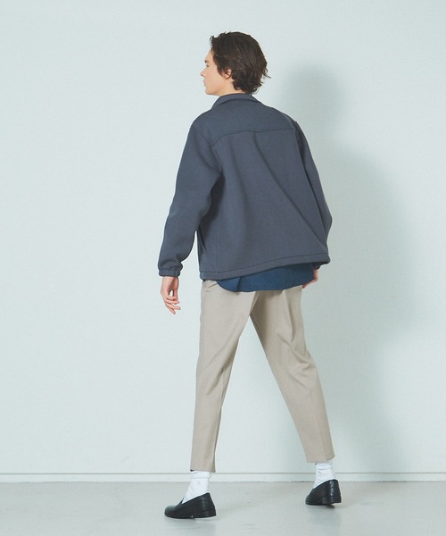 MYSELF ABAHOUSE（マイセルフアバハウス）の「【MYSELF ABAHOUSE】ネオスウェード ピーチ起毛 ノーカラー シャツ（シャツ/ブラウス・メンズ・ブルー/ベージュ/ライム/ネイビー/ピンクベージュ・44/46/48）」の8枚目の写真