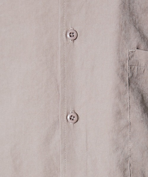 MYSELF ABAHOUSE（マイセルフアバハウス）の「【MYSELF ABAHOUSE】ネオスウェード ピーチ起毛 ノーカラー シャツ（シャツ/ブラウス・メンズ・ブルー/ベージュ/ライム/ネイビー/ピンクベージュ・44/46/48）」の15枚目の写真