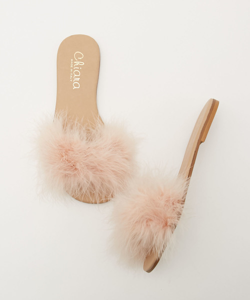 AMERICAN RAG CIE（アメリカンラグシー）の「CHIARA　キアラ　フェザーサンダル（サンダル・レディース・ベージュ/ライトブルー/ピンク/ブラック・36/38/37）」の3枚目の写真