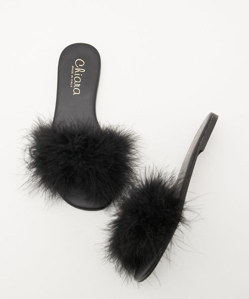 AMERICAN RAG CIE（アメリカンラグシー）の「CHIARA　キアラ　フェザーサンダル（サンダル・レディース・ベージュ/ライトブルー/ピンク/ブラック・36/38/37）」の2枚目の写真