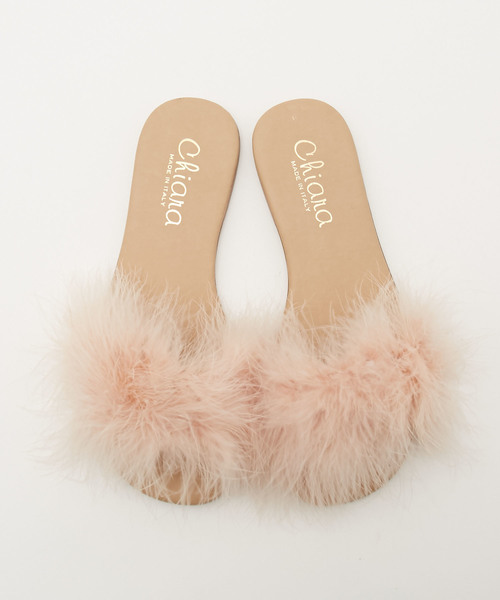 AMERICAN RAG CIE（アメリカンラグシー）の「CHIARA　キアラ　フェザーサンダル（サンダル・レディース・ベージュ/ライトブルー/ピンク/ブラック・36/38/37）」の5枚目の写真