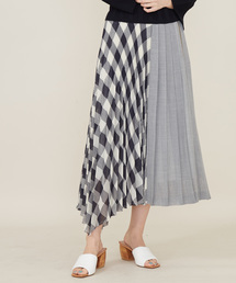 STUDIOUS | アシンメトリーギンガムチェックプリーツスカート(スカート)
