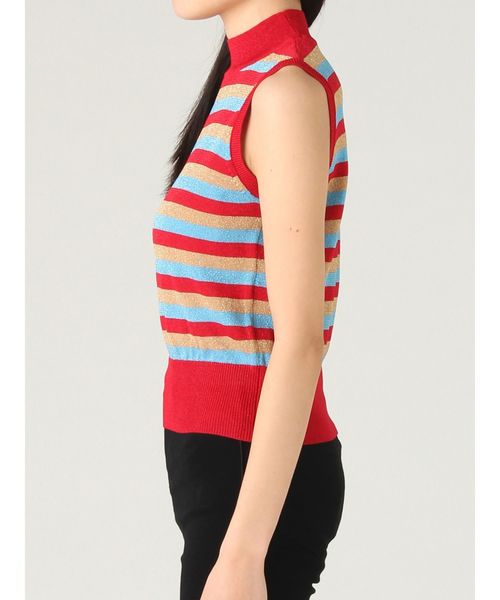 jouetie(ジュエティ)の「ラメボーダーノースリニット(ニット/セーター・レディース・グリーン/レッド/パープル・MEDIUM)」の16枚目の写真