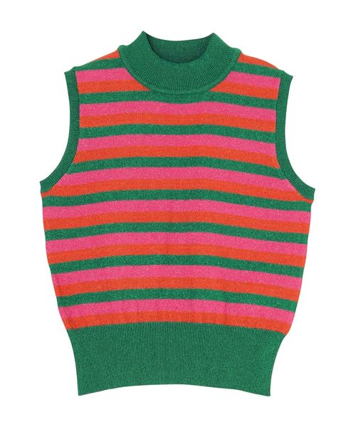 jouetie(ジュエティ)の「ラメボーダーノースリニット(ニット/セーター・レディース・グリーン/レッド/パープル・MEDIUM)」の17枚目の写真