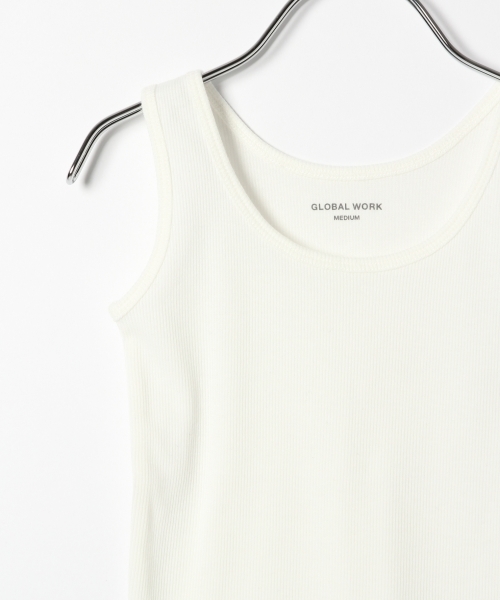 GLOBAL WORK（グローバルワーク）の「【キッズ】テレコタンクトップ（タンクトップ・キッズ・ブラック/ホワイト・SMALL/X-LARGE/XX-LARGE/LARGE/MEDIUM）」の6枚目の写真