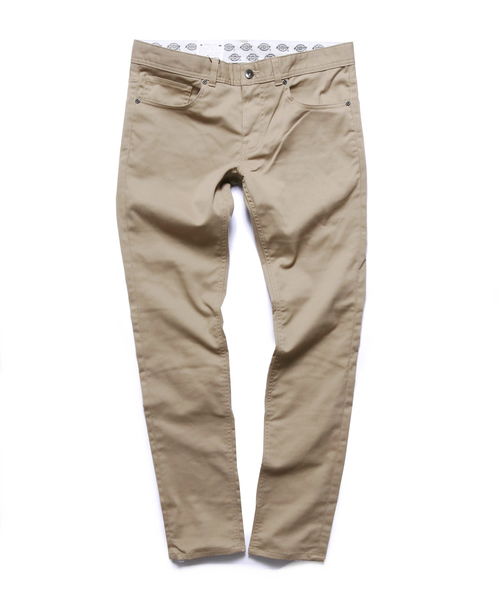 Dickies（ディッキーズ）の「Dickies/ディッキーズ TCツイル ストレッチ スリム パンツ（チノパンツ・メンズ・ベージュ/ブラック/チャコールグレー/ネイビー・28inch/36inch/34inch/30inch/32inch）」の3枚目の写真