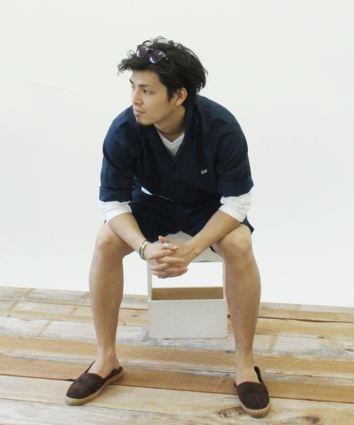 JOURNAL STANDARD（ジャーナルスタンダード）の「CHILL WEAR set up Relax Wear_ #（その他トップス・メンズ・ベージュ/ネイビー・MEDIUM/LARGE）」の2枚目の写真