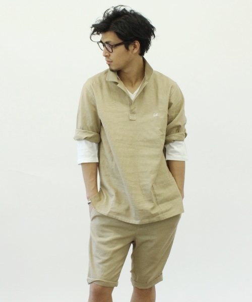 JOURNAL STANDARD（ジャーナルスタンダード）の「CHILL WEAR set up Relax Wear_ #（その他トップス・メンズ・ベージュ/ネイビー・MEDIUM/LARGE）」の3枚目の写真