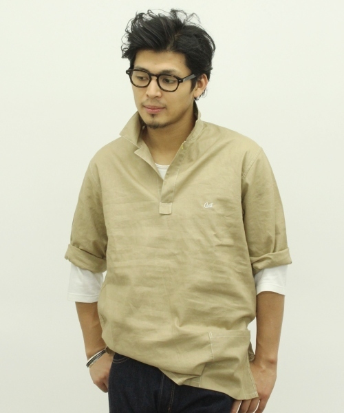 JOURNAL STANDARD（ジャーナルスタンダード）の「CHILL WEAR set up Relax Wear_ #（その他トップス・メンズ・ベージュ/ネイビー・MEDIUM/LARGE）」の4枚目の写真