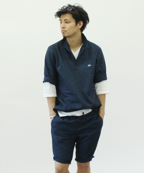 JOURNAL STANDARD（ジャーナルスタンダード）の「CHILL WEAR set up Relax Wear_ #（その他トップス・メンズ・ベージュ/ネイビー・MEDIUM/LARGE）」の6枚目の写真