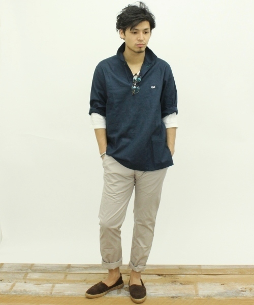 JOURNAL STANDARD（ジャーナルスタンダード）の「CHILL WEAR set up Relax Wear_ #（その他トップス・メンズ・ベージュ/ネイビー・MEDIUM/LARGE）」の8枚目の写真