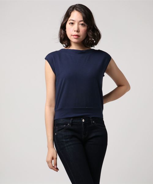 JILL by JILL STUART（ジルバイジルスチュアート）の「バックパールミニ裏毛（Tシャツ/カットソー・レディース・ホワイト/ネイビー/パープル・FREE）」の10枚目の写真