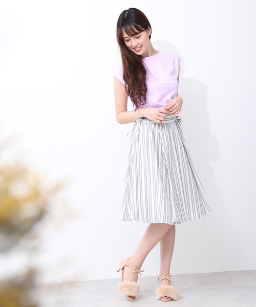 JILL by JILL STUART（ジルバイジルスチュアート）の「バックパールミニ裏毛（Tシャツ/カットソー・レディース・ホワイト/ネイビー/パープル・FREE）」の19枚目の写真