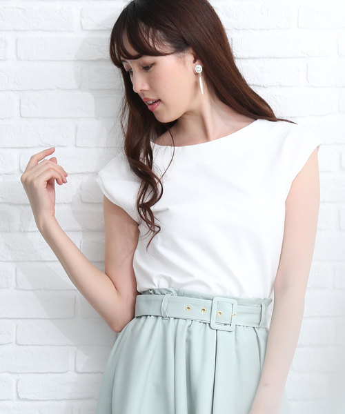 JILL by JILL STUART（ジルバイジルスチュアート）の「バックパールミニ裏毛（Tシャツ/カットソー・レディース・ホワイト/ネイビー/パープル・FREE）」の13枚目の写真