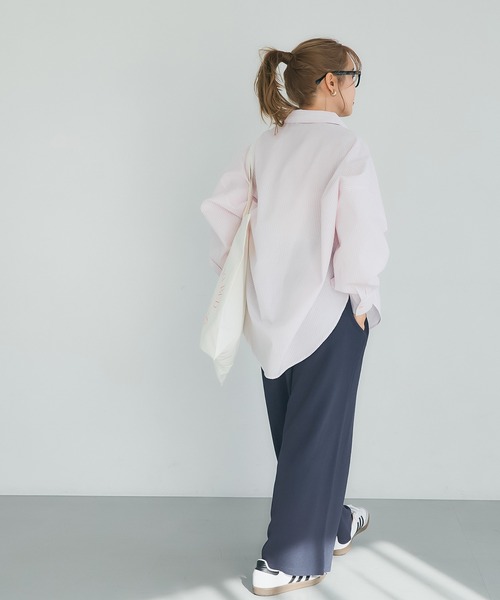 coca（coca）（コカ）の「エンボス加工ウエストシャーリングワイドパンツ（その他パンツ・レディース・ブラック/ダークベージュ/アイボリー/ネイビー/ライトグレー/グレー/ライトベージュ・ONE SIZE/SHORT/LONG/MEDIUM）」の21枚目の写真