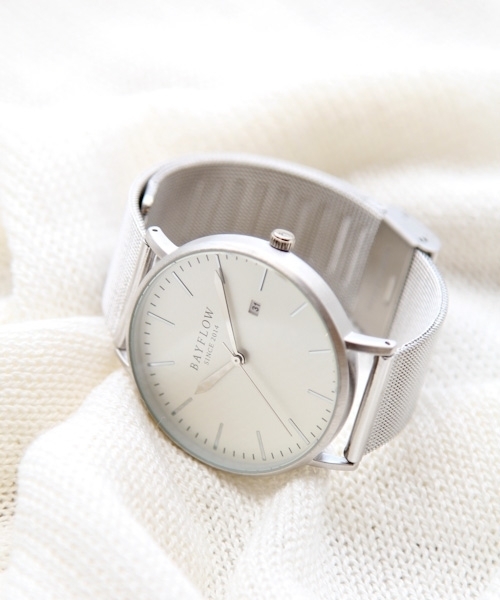 BAYFLOW（ベイフロー）の「メタルメッシュフラットウォッチ 18AW（アナログ腕時計・レディース・シルバー/ゴールド・FREE）」の2枚目の写真