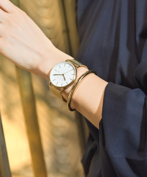 BAYFLOW（ベイフロー）の「メタルメッシュフラットウォッチ 18AW（アナログ腕時計・レディース・シルバー/ゴールド・FREE）」の4枚目の写真
