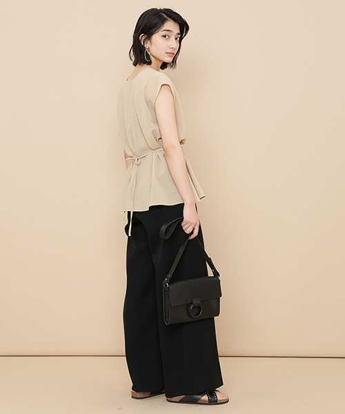 ADAM ET ROPE'（アダムエロペ）の「ポプリン２ＷＡＹブラウス（シャツ/ブラウス・レディース・ブラック/ベージュ/レンガ・FREE）」の7枚目の写真