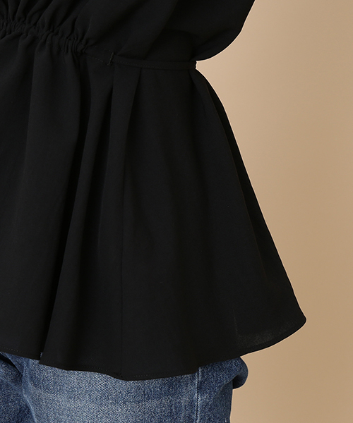 ADAM ET ROPE'（アダムエロペ）の「ポプリン２ＷＡＹブラウス（シャツ/ブラウス・レディース・ブラック/ベージュ/レンガ・FREE）」の14枚目の写真