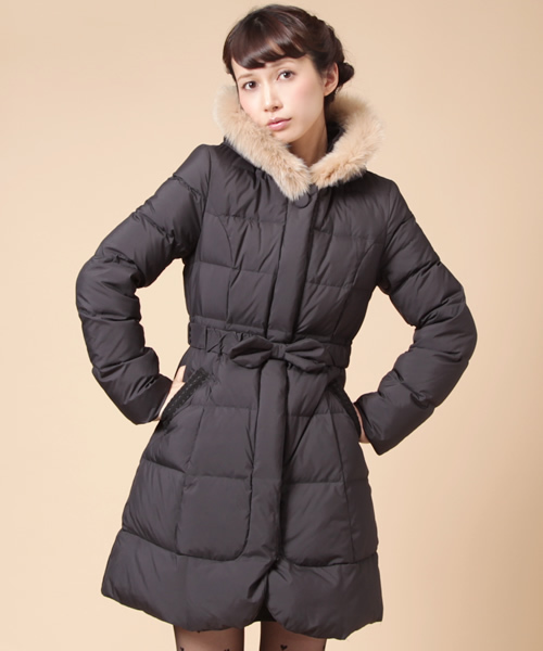 ファーダウンファージャケット リバーシブル2WAY】ビッグフーディボリュームフェイクファーブルゾン