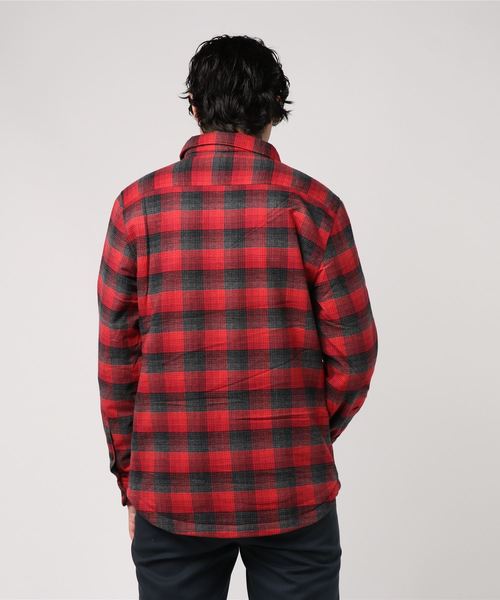 Timberland（ティンバーランド）の「長袖 マスコマ リバー シェルパ ラインド プレイド シャツ（シャツ/ブラウス・メンズ・レッド/その他・SMALL/MEDIUM/LARGE/X-LARGE/XX-LARGE）」の4枚目の写真