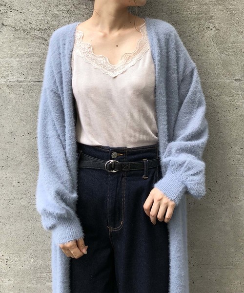 セール】フェザーロングカーディガン（カーディガン/ボレロ）｜one