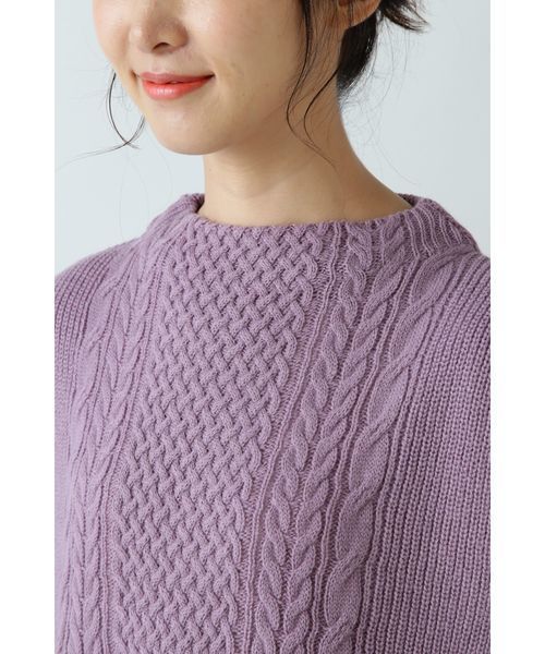 NATURAL BEAUTY BASIC(ナチュラルビューティーベーシック)の「【HugMug 掲載】ケーブルベスト(ニット/セーター・レディース・ネイビー/グレー/ピンク・MEDIUM)」の19枚目の写真