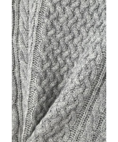 NATURAL BEAUTY BASIC(ナチュラルビューティーベーシック)の「【HugMug 掲載】ケーブルベスト(ニット/セーター・レディース・ネイビー/グレー/ピンク・MEDIUM)」の6枚目の写真