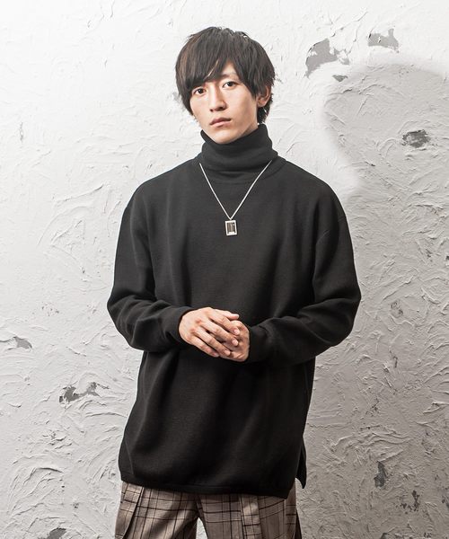 MinoriTY（マイノリティ）の「ミラノリブ編みビッグシルエットタートルネックニット（ニット/セーター・メンズ・ブラック/ブラウン/チャコールグレー/ベージュ/ワイン/杢グレー/オフホワイト・L/M）」の3枚目の写真