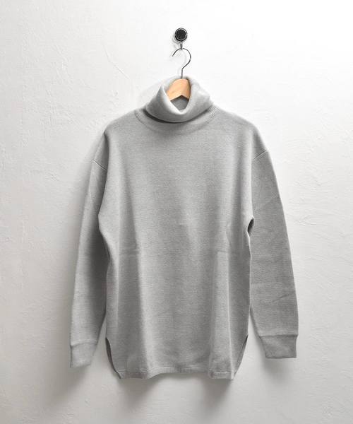 MinoriTY（マイノリティ）の「ミラノリブ編みビッグシルエットタートルネックニット（ニット/セーター・メンズ・ブラック/ブラウン/チャコールグレー/ベージュ/ワイン/杢グレー/オフホワイト・L/M）」の21枚目の写真