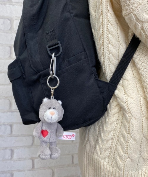 nici(ニキ)の「NICI/キーリング BB グレーキャット 10cm(キーホルダー・レディース・グレー・ONE SIZE)」の3枚目の写真