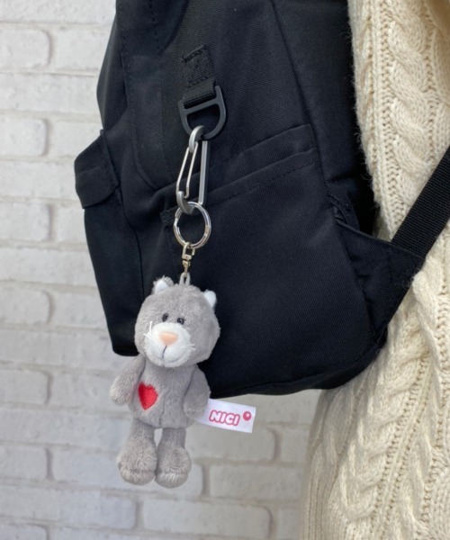 nici(ニキ)の「NICI/キーリング BB グレーキャット 10cm(キーホルダー・レディース・グレー・ONE SIZE)」の2枚目の写真