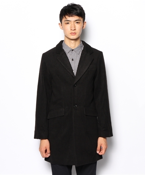 CIAOPANIC（チャオパニック）の「【Ciaopanic】メルトンチェスターコート（ステンカラーコート・メンズ・ブラック/ネイビー/キャメル・SMALL/MEDIUM/LARGE）」の11枚目の写真