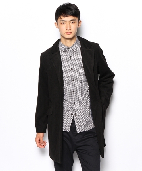 CIAOPANIC（チャオパニック）の「【Ciaopanic】メルトンチェスターコート（ステンカラーコート・メンズ・ブラック/ネイビー/キャメル・SMALL/MEDIUM/LARGE）」の13枚目の写真